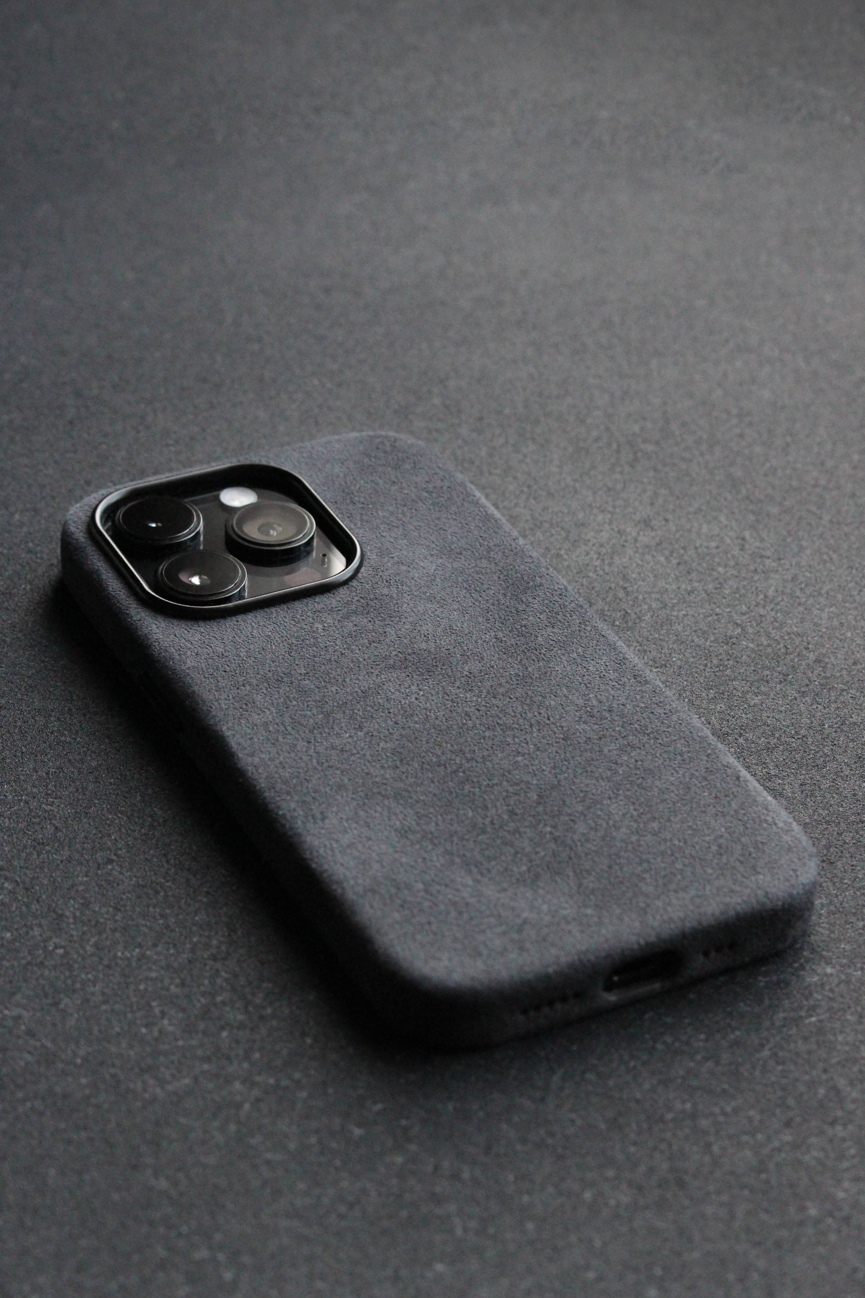 Gray phone case on a gray background