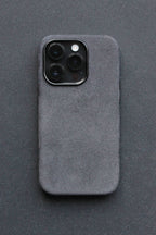 Gray phone case on a gray background