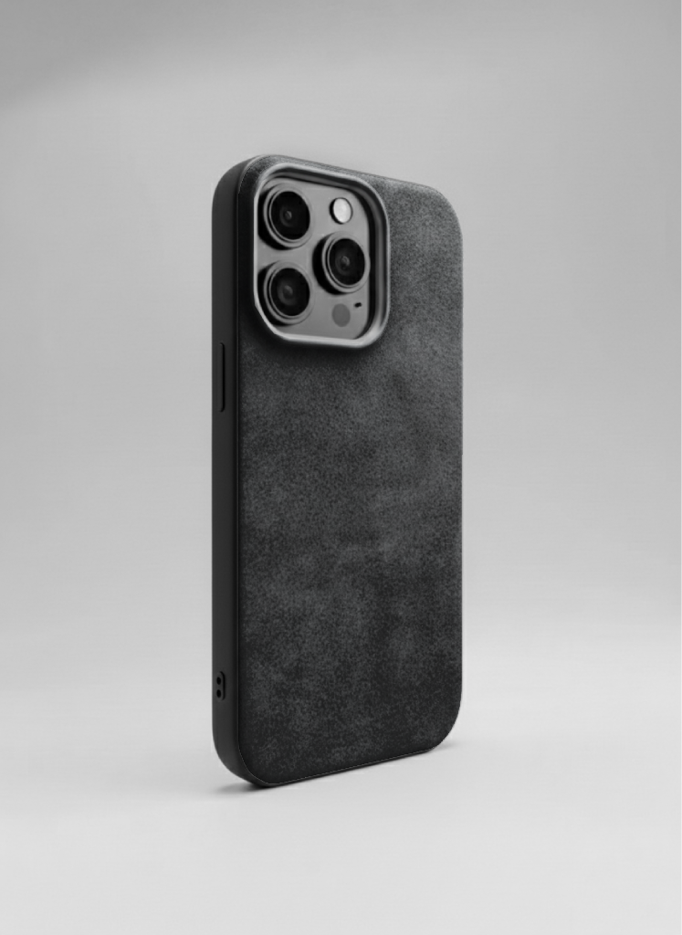Dark gray Alcantara iPhone case by CORZA ORIGIN
