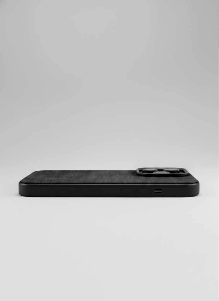 Dark gray Alcantara iPhone case by CORZA ORIGIN
