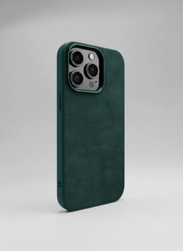 Green Alcantara iPhone case by CORZA ORIGIN