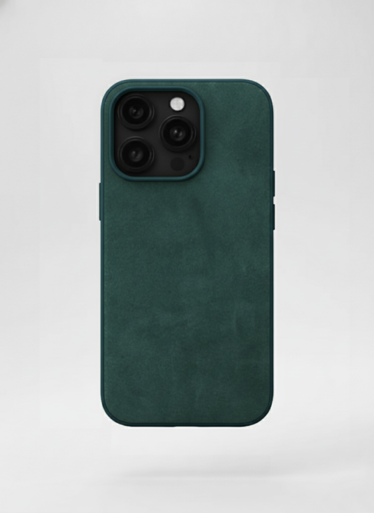 Green Alcantara iPhone case by CORZA ORIGIN