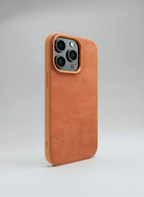 Orange Alcantara iPhone case by CORZA ORIGIN