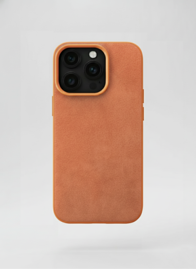 Orange Alcantara iPhone case by CORZA ORIGIN