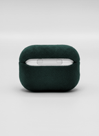 Green Alcantara AirPods case by CORZA PODS